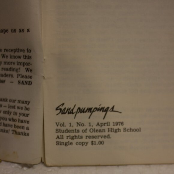 Vintage Sand Pumpings Magazine Published by Students of Olean High School - Picture 3 of 12